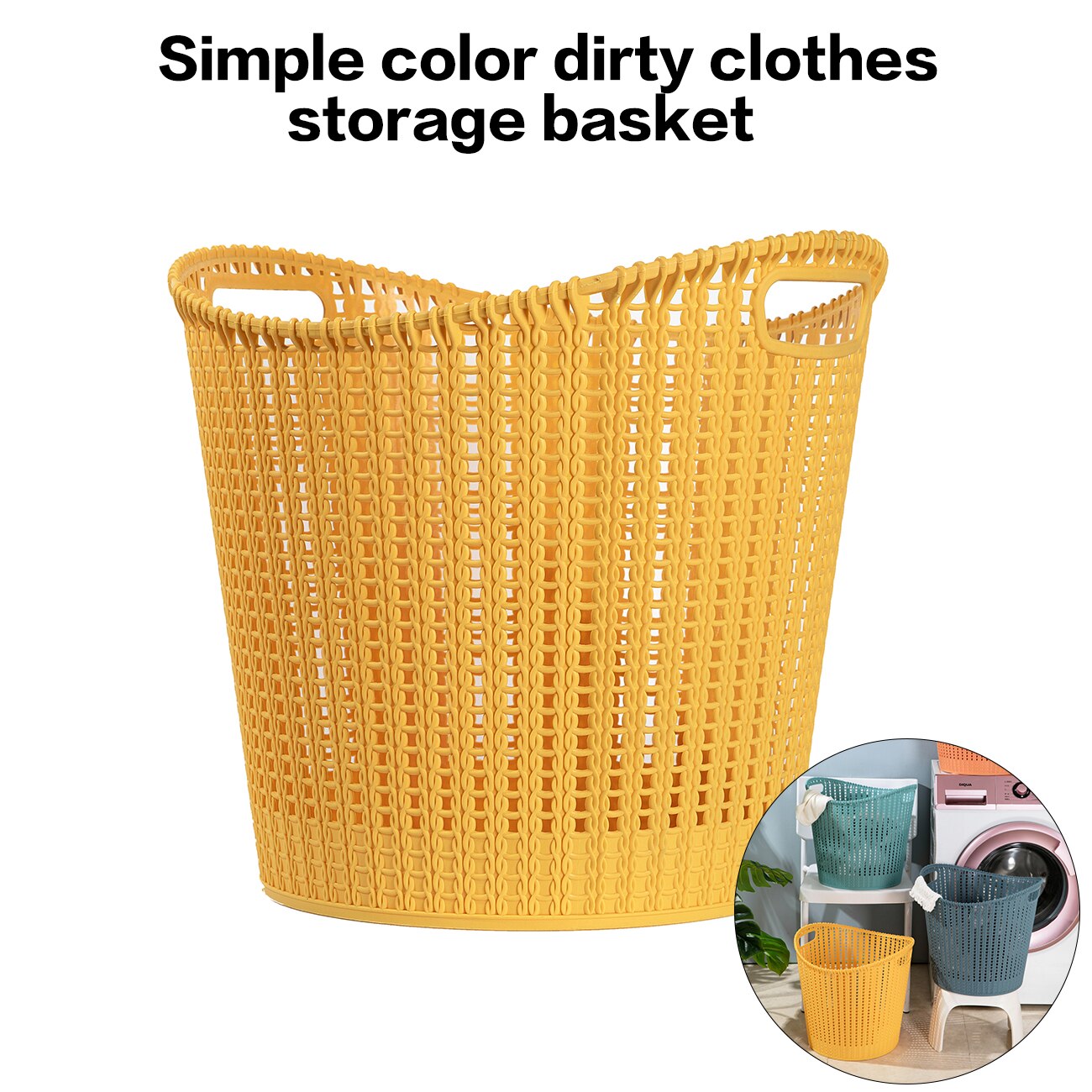 Grote Badkamer Wasmand Vuile Kleren Organisator Wasmand Wassen Kleding Doos Snacks Kleding Opslag Mand: YELLOW