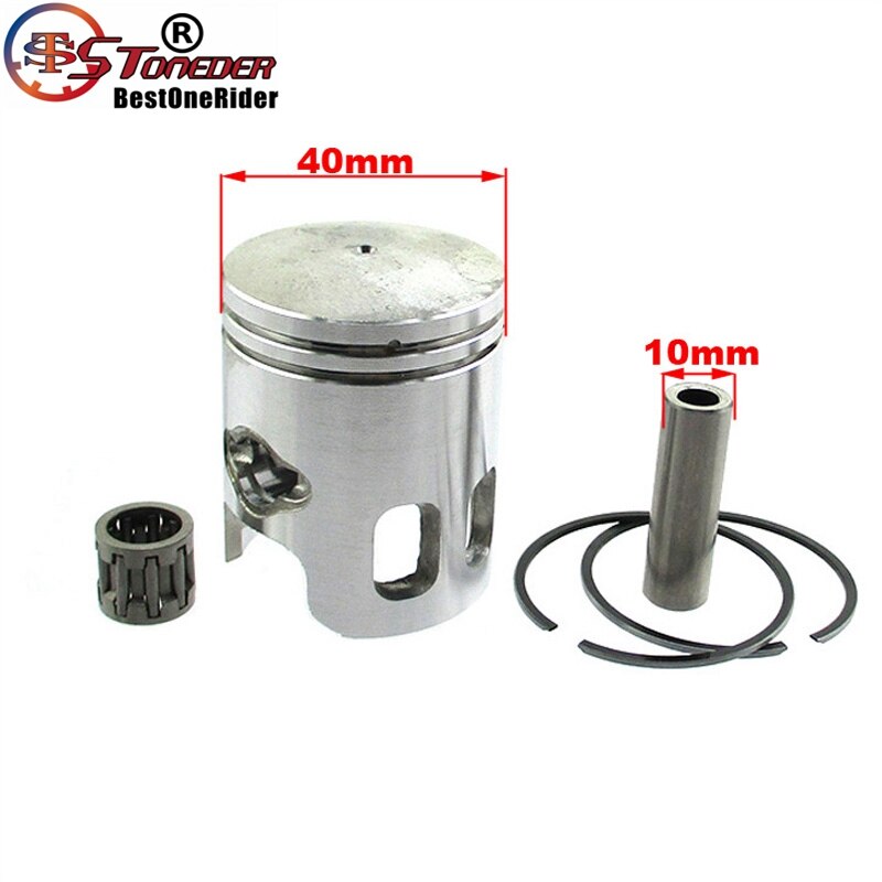 STONEDER 40mm Piston Rings 10mm Pin Kit For 2 Stroke Yamaha 50cc BWS 50 3KJ CW50 Slider Jog HUSAR 2002 POPKORN Scooter Moped ATV