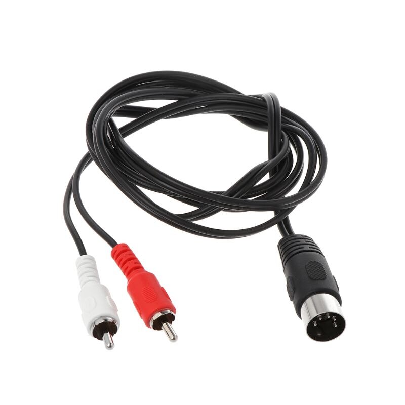 0.5 M/1.5 M 5 Pin Din Male Naar 2 Rca Male Audio Video Adapter Cable Cord Connector voor Dvd-speler 77UA