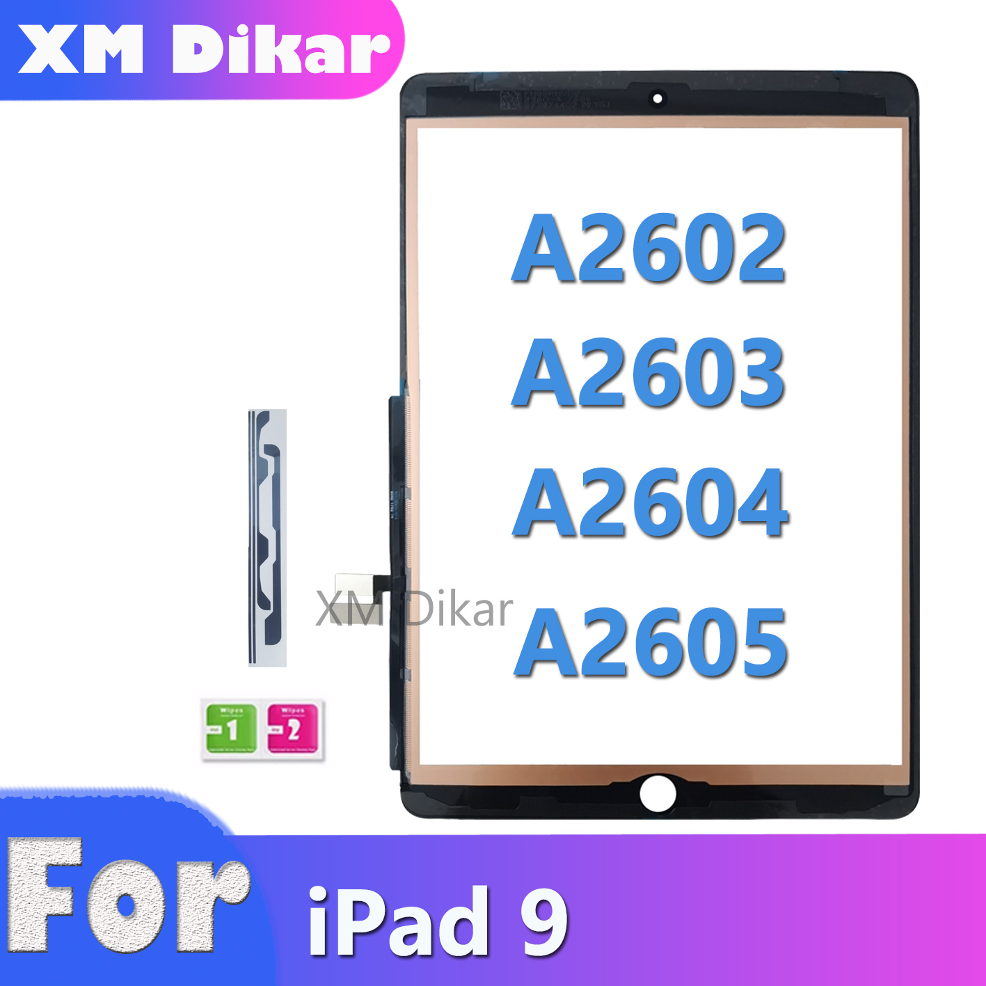 10.2&quot; Touch for iPad 9 9th A2602 A2603 A2604 A2605 Gen Touch Screen Digitizer Front Outer Glass Replacement