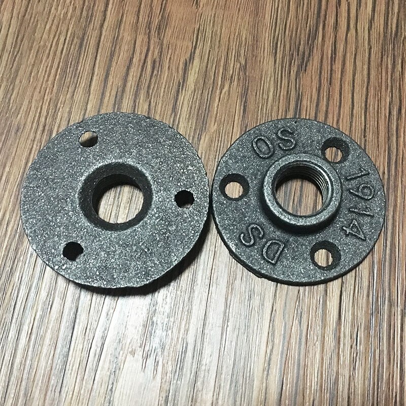 Casting Iron Flange DN20 DN15 Pipe Fitting Funiture Hardware 1/2" 3/4" flanges 10 pieces