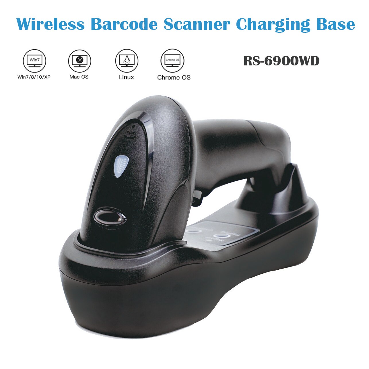 RS-6900WD Handheld Draadloze 2D Barcode Scanner Reader Usb Cradle Ontvanger Opladen Base 1D Bar Code Scan Draagbare Scanning