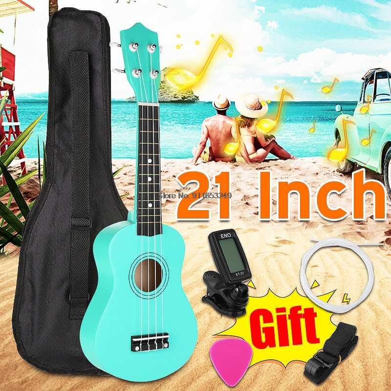 21 inch Ukulele Soprano 4 Strings Hawaiian Guitar Basswood Guitar Kids Stringed Musical Instruments for Music Beginner
