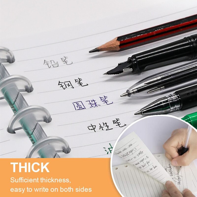 B6/A5/A4 Notebook Refill Papers for DIY Notebook with 7/8/11 Mushroom Holes Inner papars Lose Leaf Accessories LF19-289