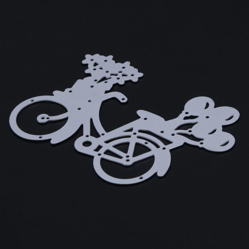 Cutting Dies DIY Lovely Bike Bicycle Metal Stencil For Scrapbooking Paper Card Album Craft Art Embossing Painting Single Die