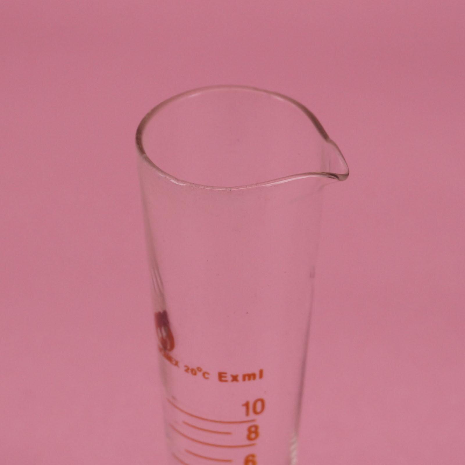 10Ml Lab Glas Betaalde Apotheker Maatbeker Conische Afgestudeerd Met Uitloop