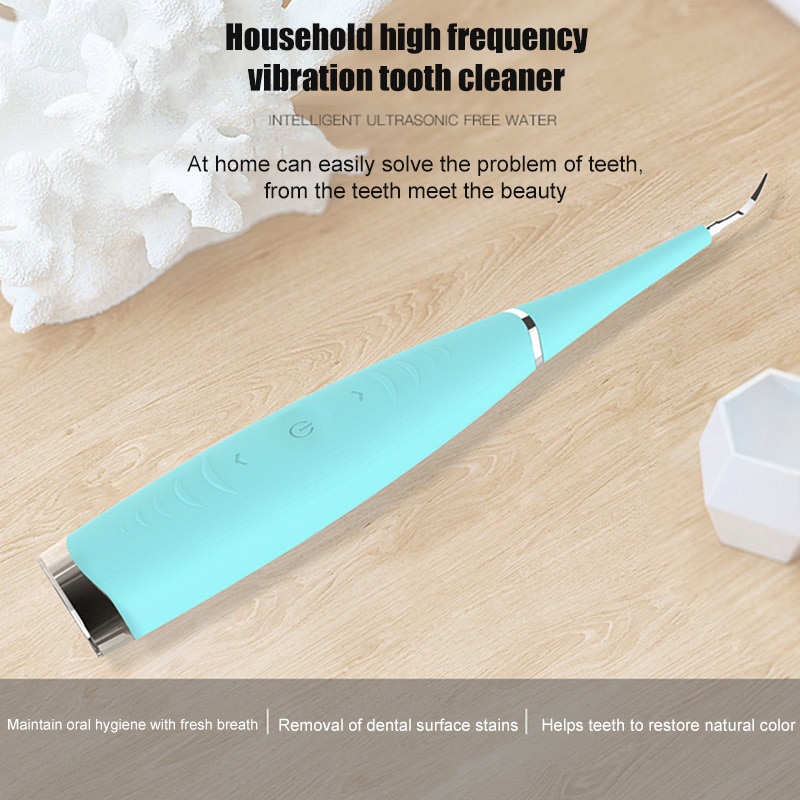 Bærbar elektrisk sonisk tandskaler tandregner fjerner tandpletter tandsten værktøj tandlæge tandblegning tandbørste usb