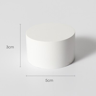 White Gypsum Jewelry Display Blocks Earrings Display Stand Rings Pendant Display Holder: Round Small