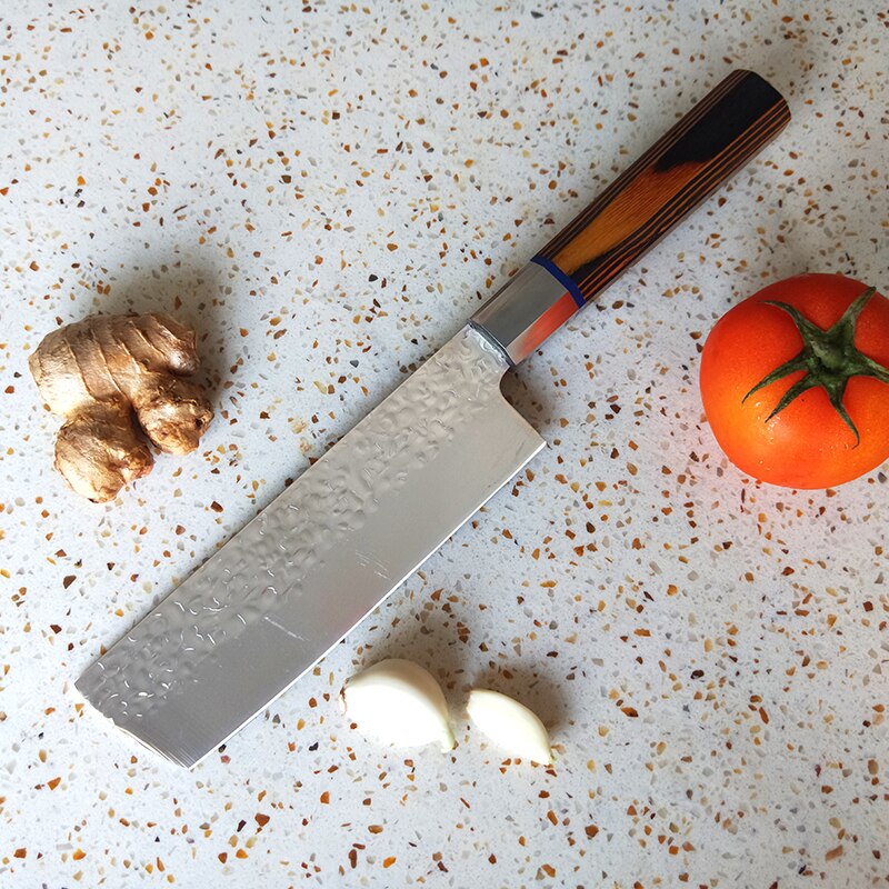 Japansk skærekniv skarp lille køkkenkniv 7 cr 17 mov kødskærekniv sashimi kniv fisk dræber kniv skarp og holdbar: Hvid