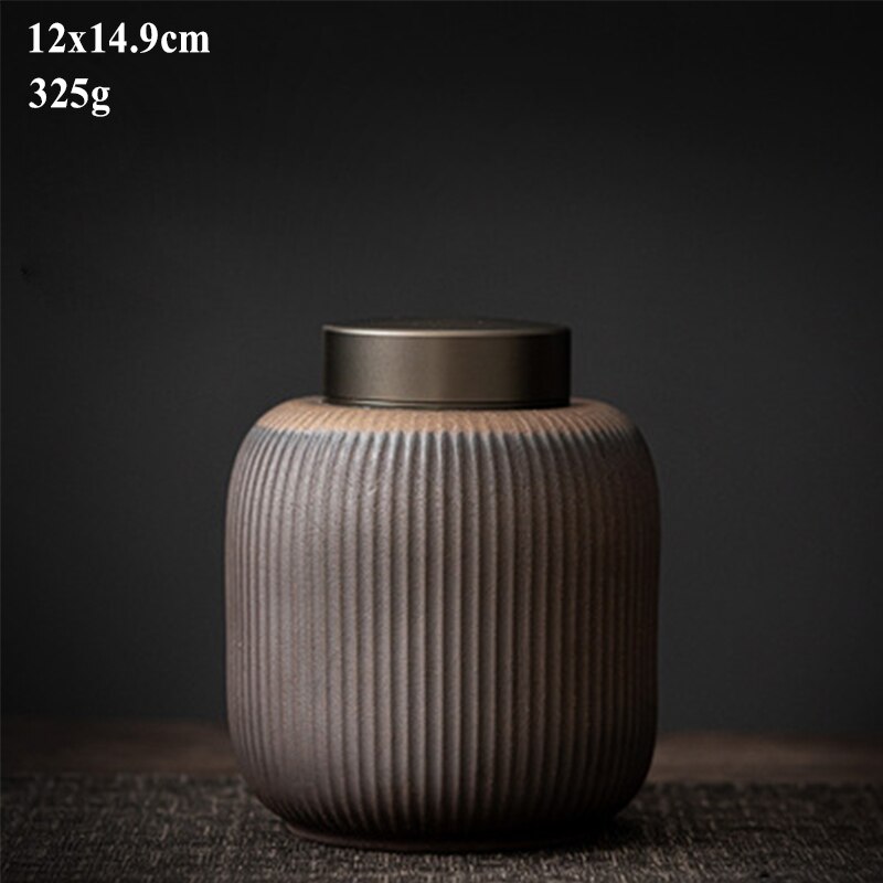Ceramic Tea Caddy Large Household Retro Imitation Wood-fired Porcelain Cans Tea Warehouse Sealed Tea Cans Tea Packaging Box: B