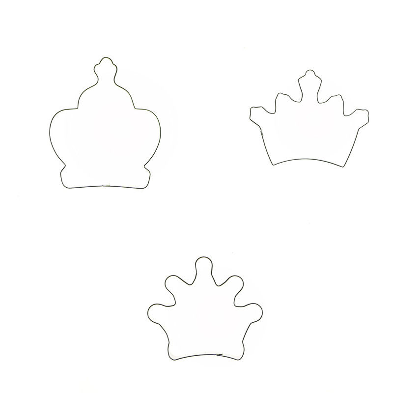 APRICOT 3Pcs/set Cookie Cutter Crown Fondant Biscuit Cake Stainless Steel Mould Pastry Baking Cake Ddecoration Tool