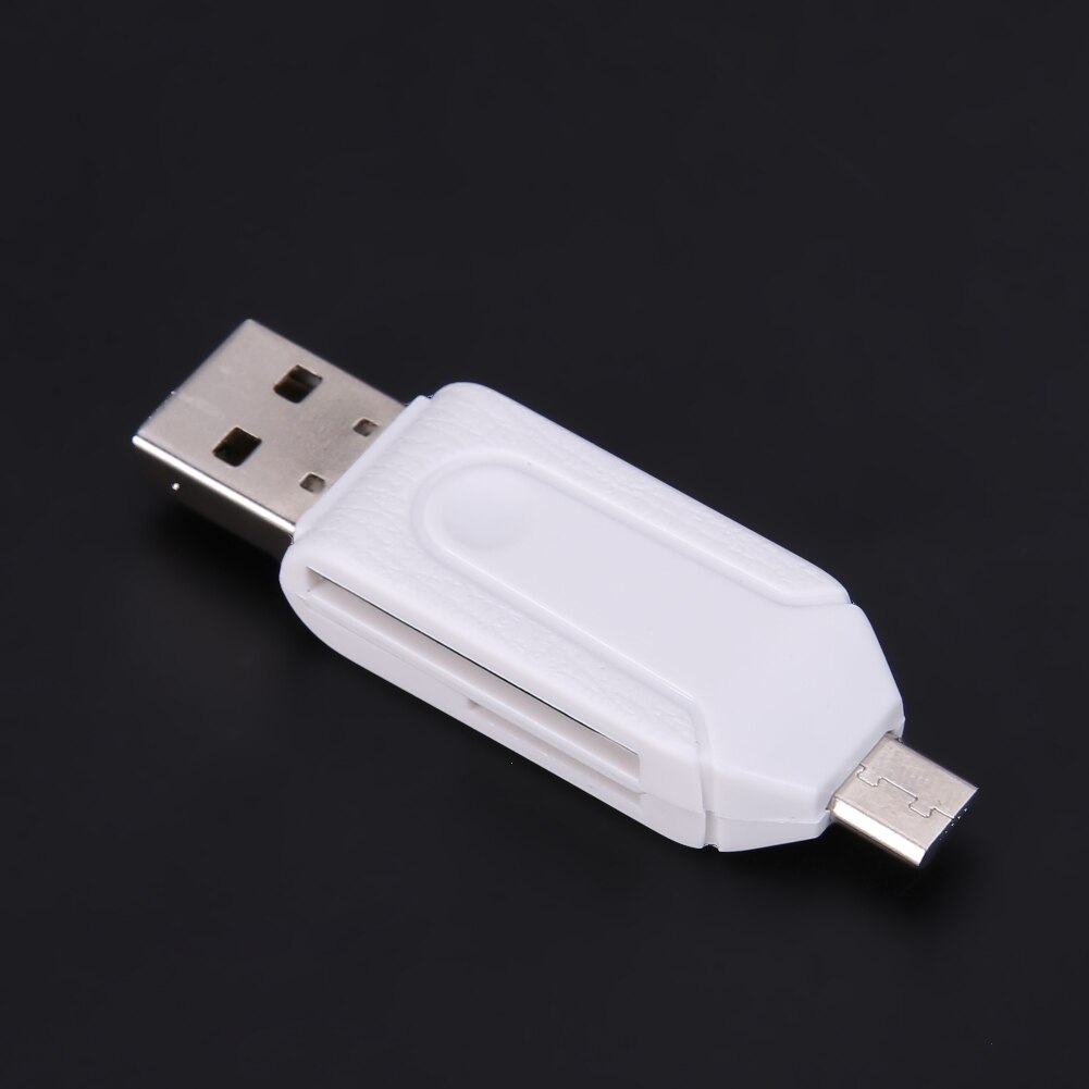 Universal portátil 2 em 1 usb leitor de cartão otg, micro usb otg tf/sd leitor de cartão adaptadores cabeças de extensão de telefone