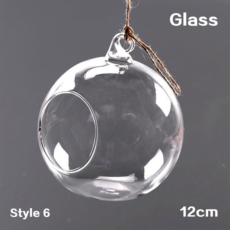 Abajur Clear Stylish Glass Round Hanging Candle Light Holder Candlestick - 6CM 8CM 10CM 12CM Lampshade Lumiparty Luminaria: 12mm