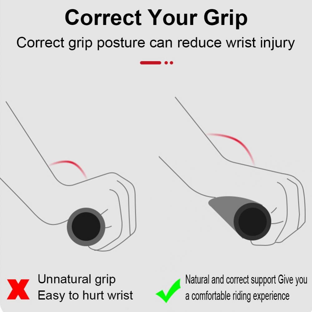 2pcs Bike Handlebar Grips Bicycle Handle Grips Ergonomic Double Fixation for Mountain Bike