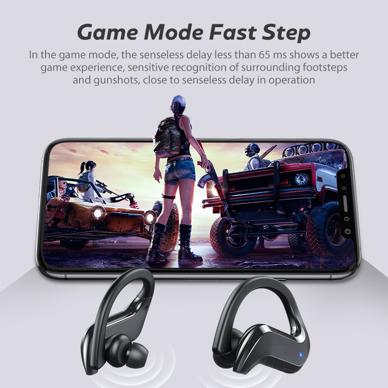 Tws Draadloze Bluetooth Hoofdtelefoon Gaming Headset Sport Waterdichte Stereo Bass Oordopjes Oorhaak Oortelefoon Handsfree Mobiele