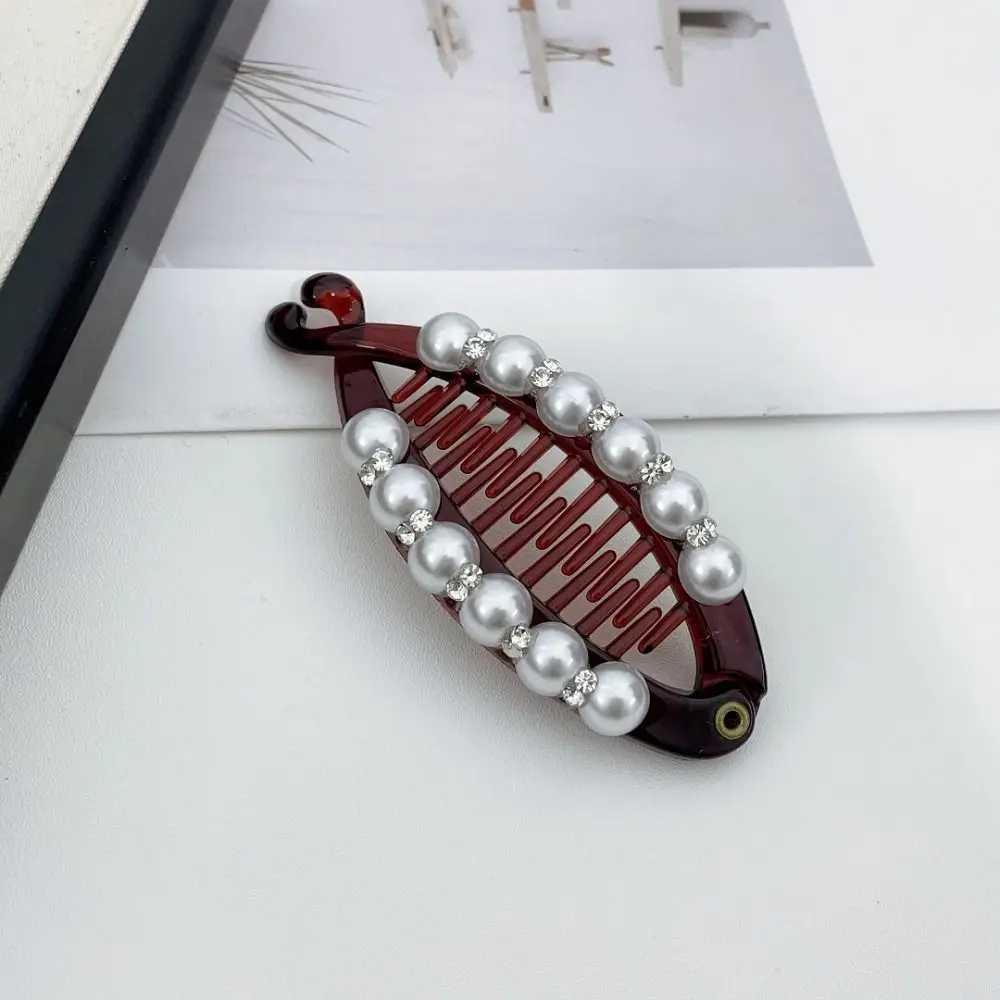 1Pcs Vintage Banaan Haar Clip Vrouwen Lui Haar Kam Clips Vis Vorm Haar Klauw Clips Haar Haarspeldjes Haarspelden Haar accessoires: C1