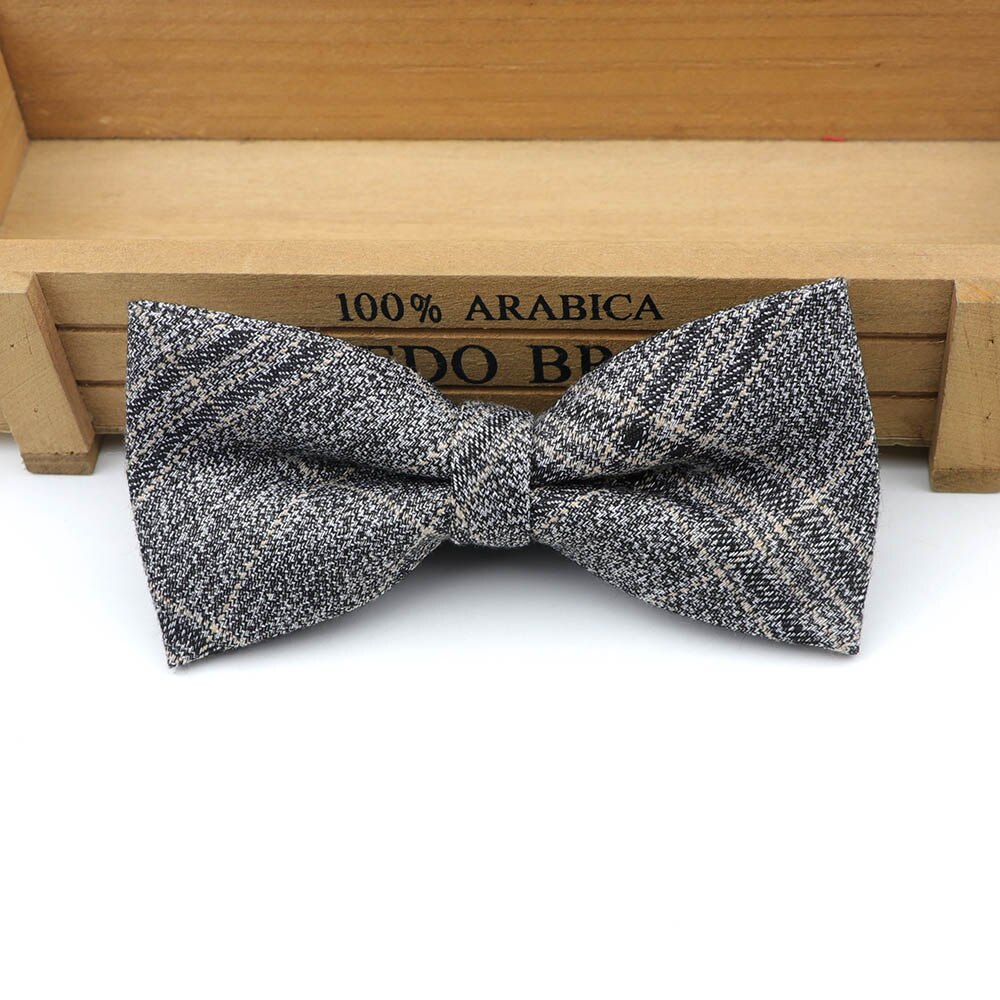 Stribet klassisk formel bomuldssløjfe gravata flere farver butterfly mønster slips herre luksus slips tweed butterfly: 7