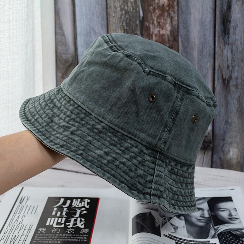 Sommer Gewaschen Denim Eimer Hüte Frauen Faltbare Fischer Hütte Männer Bob Kappen Hüfte hüpfen Gorros Männer Frauen Panama Eimer kappe: color1