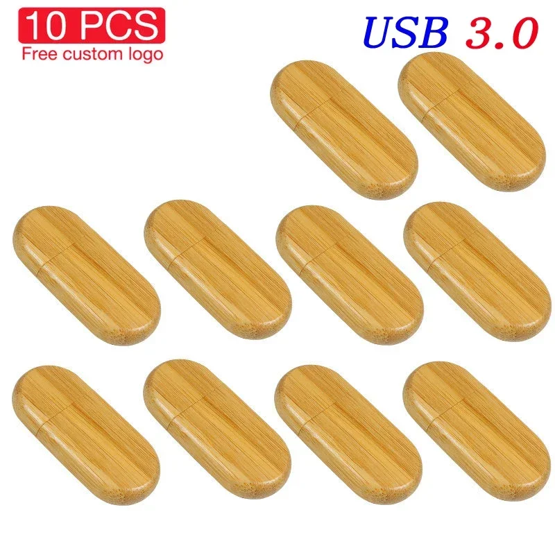 10PCS/Lot Wood USB 3.0 Flash Drive 64GB Pen usb 128GB Pen Drives U Disk 32GB Memory Stick Free LOGO Photography Wedding: Silver / 256M