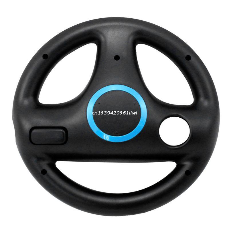 Volante ABS de 3 colores con 4 ventosas para Wii Kart, consola de control remoto para juegos de carreras,: Black