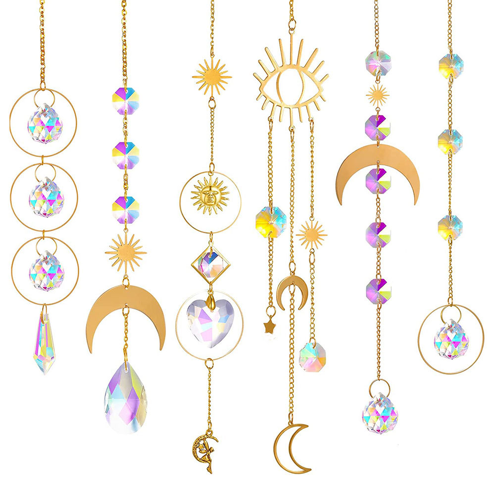 1 Stück AB Suncatcher zum Aufhängen, Sonnenfänger mit Kettenanhänger, Ornament, Kristallkugeln für Fenster, Haus, Garten, Weihnachtsfeier, Dekoration: Braun