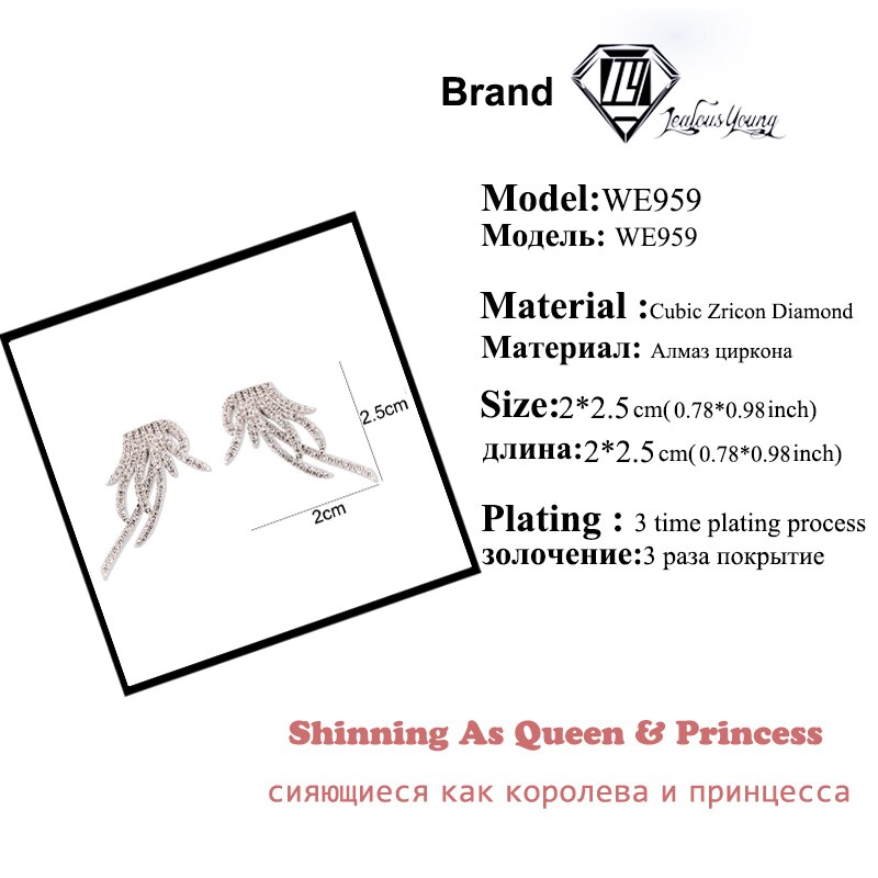 Elegante Beroemde Bladvorm Zirconia Wedding Earring Voor Vrouwen Luxe Koreaanse Stud Oorbellen Mode-sieraden