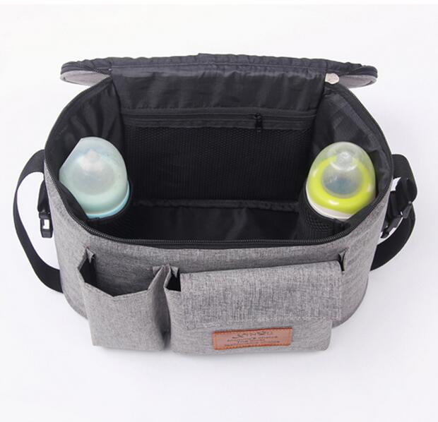 Updated Mother Expanded Bag Strollers Organizer Baby Basket Pushchair Diaper Nappies Bottle BAG