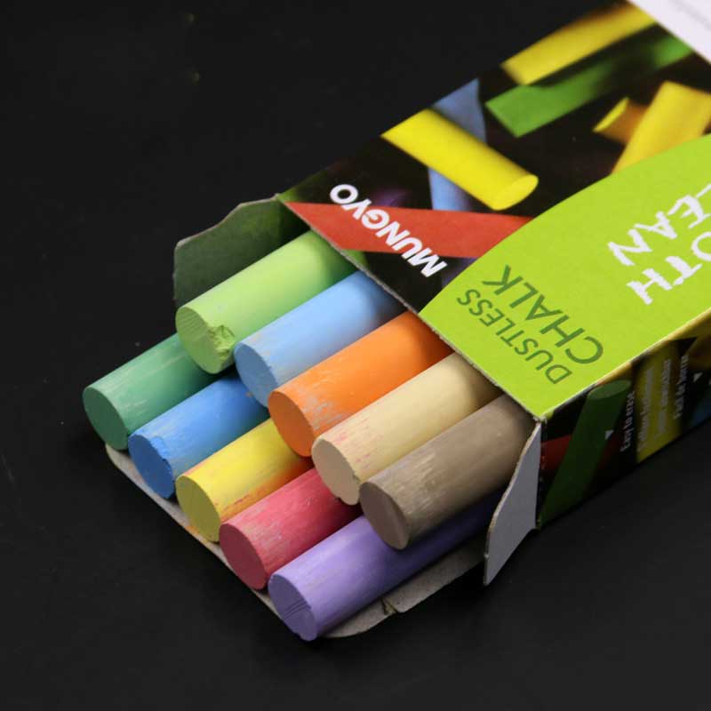 50 Bastoncini Di Gesso Colorati Art Pac – Per Lavagna, Pub, Scuola, Attrezzi – Bianco E Colori - Foto 3
