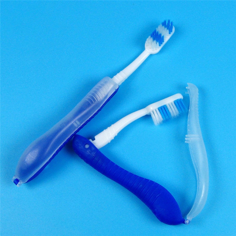 Brosse à dents pliable de voyage brosse à dents à poils souples Portable pour Camping randonnée outils de nettoyage buccal d'hygiène des dents en plein air