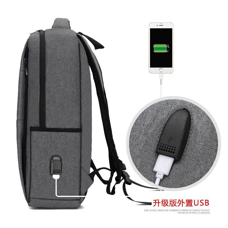 15-inch Rechargeable Backpack Men and Women 14-inch Laptop Backpack 15.6 Business Backpack Travel School Bag