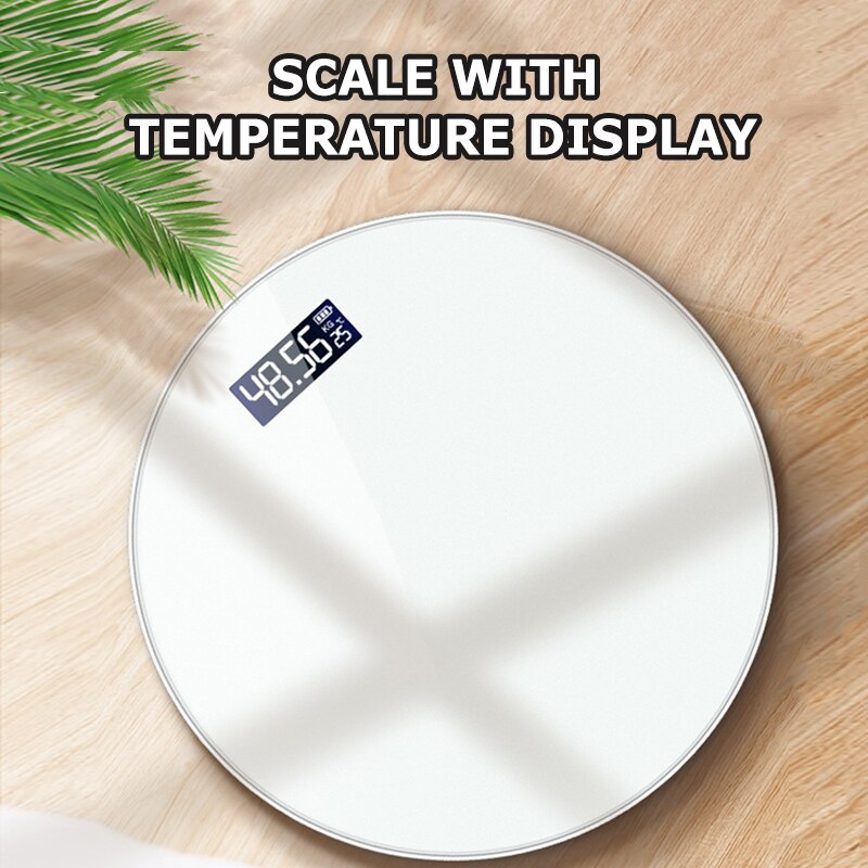 Body Electronic Smart Weighing Scales Bathroom Body Scale Human Weight Scales Floor LCD Digital Temperature Display USB Charging
