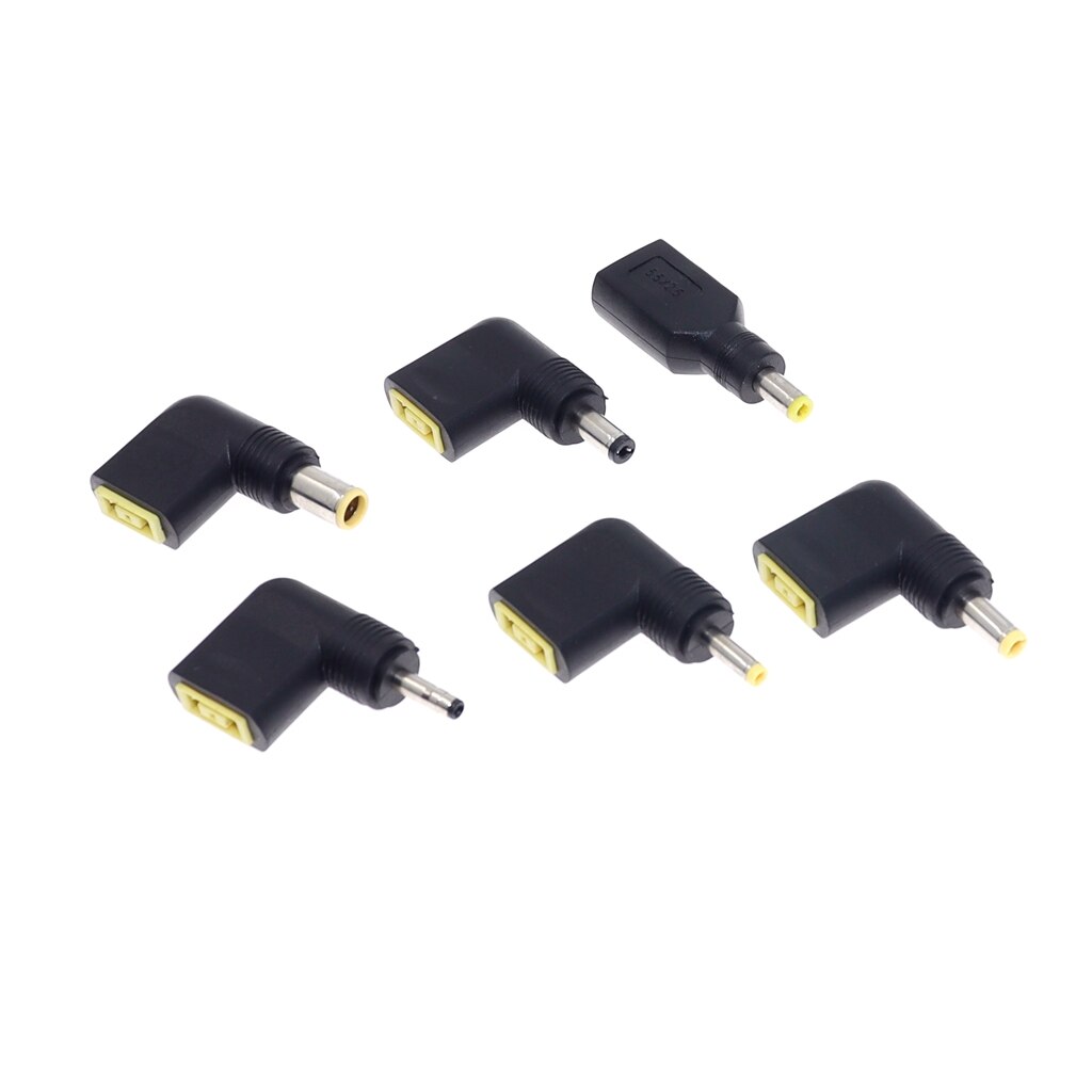 Laptop Dc Adapter Vierkante Vrouw Naar 7.9X5.5Mm 5.5X2.5Mm 4.0X1.7Mm 5.5X2.1Mm Male Dc Stekker 90 Graden Connector
