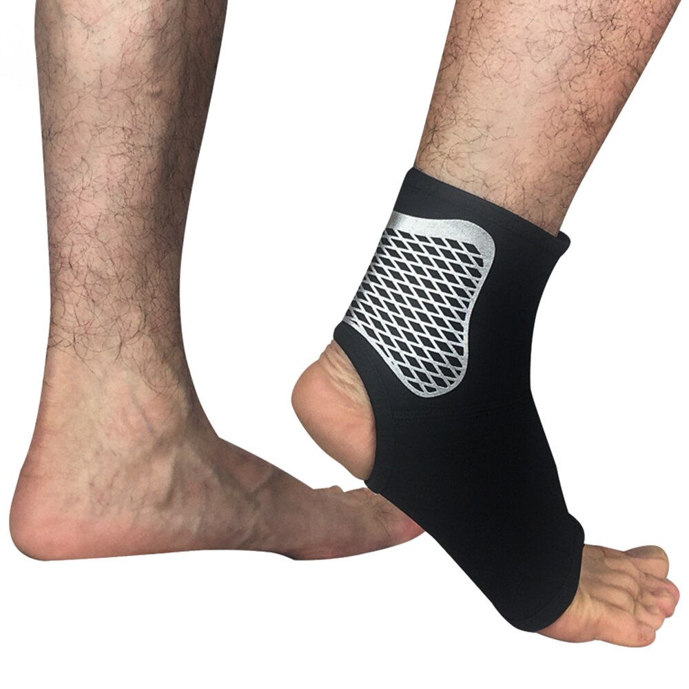 1PC Sports Ankle Support Football Basketball Badminton Running Gym Sports Bandage Elastic Ankle Sprain Brace Guard: Black / European size S