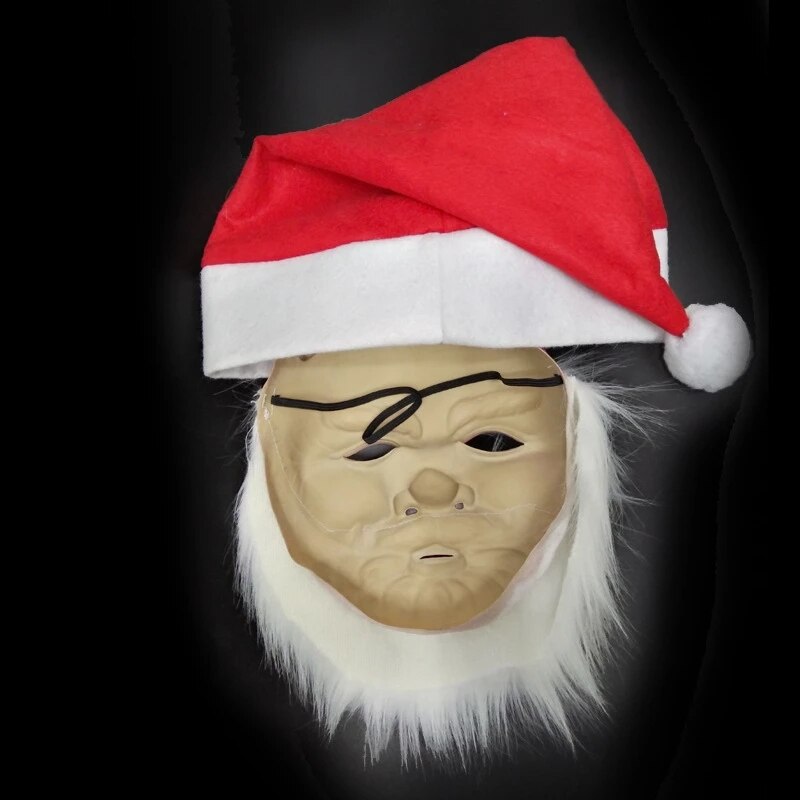 Santa Claus Cosplay Mask Adult Latex Christmas Costume Props Headgear With Hat