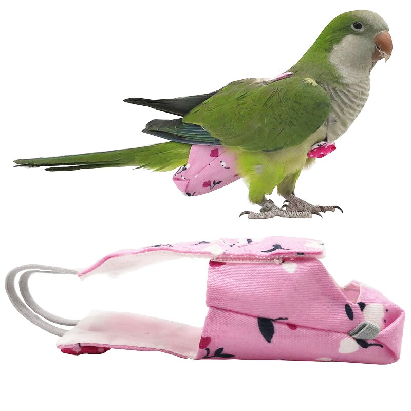 1pc pássaro papagaio fralda cockatiel pombos médio grande animais de estimação aves vôo terno roupas animais de estimação aves fezes bolso