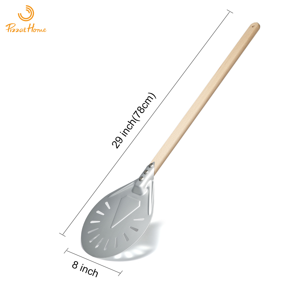 PizzAtHome 7/8/9 Zoll Pizza Drehschale Aluminium Pizzaschaufel Pizzaschale Paddel Kurzes Pizzawerkzeug Ofenzubehör: dunkel khaki
