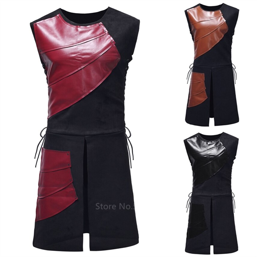 Renaissance Middeleeuwse Ridder Vest Halloween Cosplay Carnaval Party Prestaties Kleding Voor Mannen Volwassen Middeleeuwen Tops