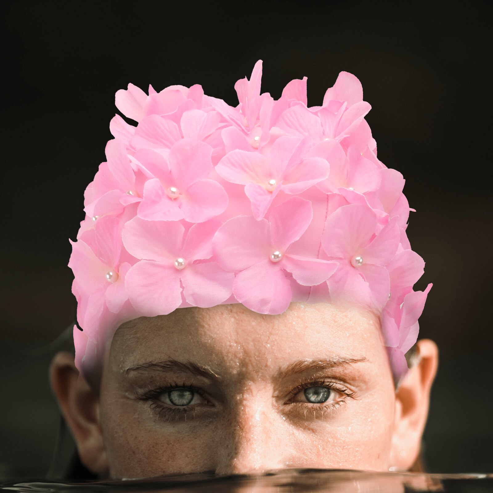 1Pc Swim Cap Swimming Accessories Swim Hat Flower Swim Cap Bathing Cap for Girls