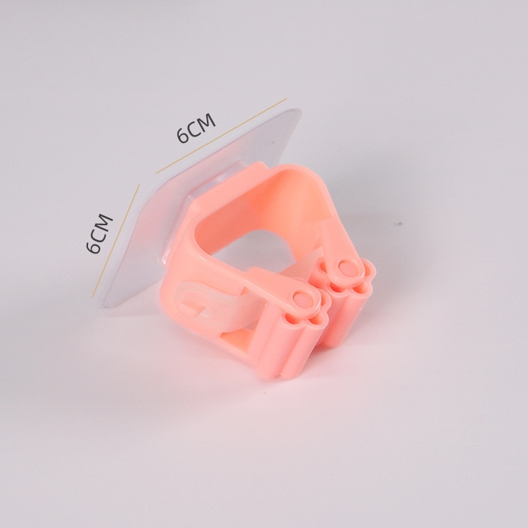 Lijm Multifunctionele Haken Wall Mounted Mop Organizer Houder Rackbrush Bezem Hanger Haak Keuken Badkamer Sterke Haken: Orange-6cmX6cm