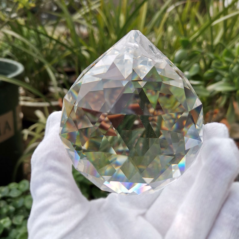 Boule à facettes en cristal 5/6/7/8/10cm, lustre à prisme, pièces suspendues, décoration de mariage, artisanat d&#39;ornement