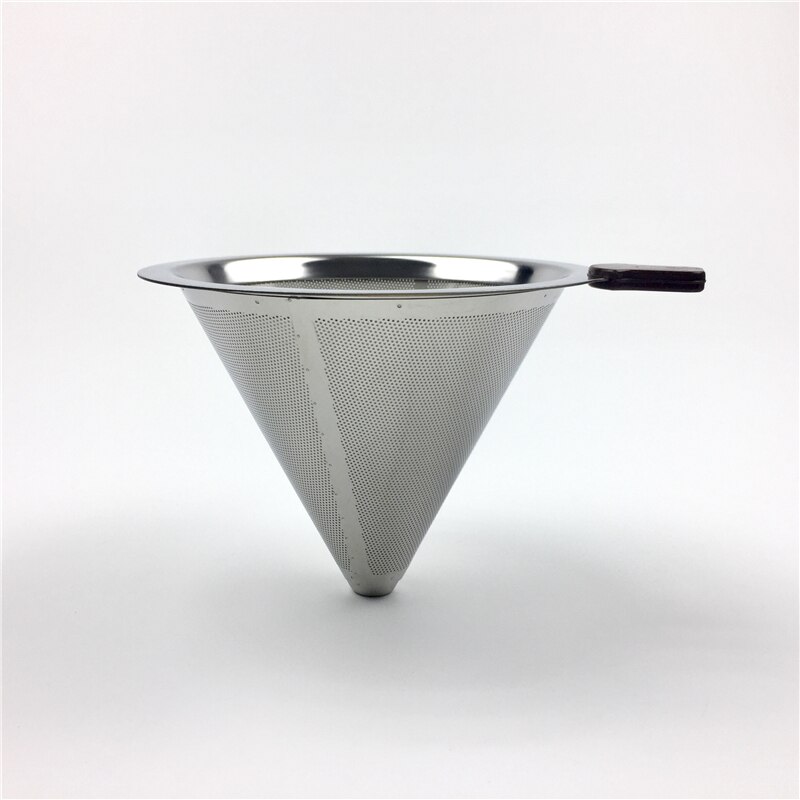 Stainless steel reusable coffee filter dripper v60 drip filters coffees basket holder MJ070115: Small V-F-401