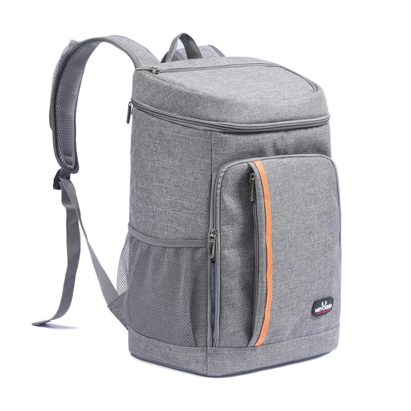 Weyoung 22L Thermal Insulated Waterproof Thickened Cooler Backpack Bag Large Outdoor Refrigerator Picnic Bag: Gray