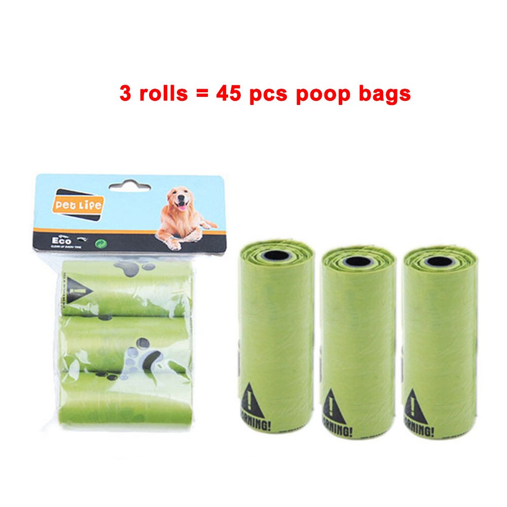 3/8 Rolls Dog Poop Bags Biodegradable Compostable Eco Friendly Dog Waste Bag Outdoor Pet Cat Degradation Disposable Garbage Bag: 3 rolls 45pcs bags