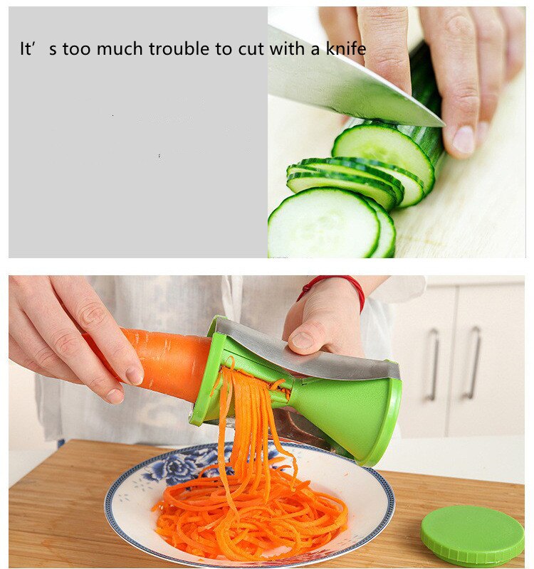 Machine à trancher les légumes en spirale, trancheur à spirale, Portable, râpe à fruits, pâtes Spaghetti, cuisine, 1 pièce