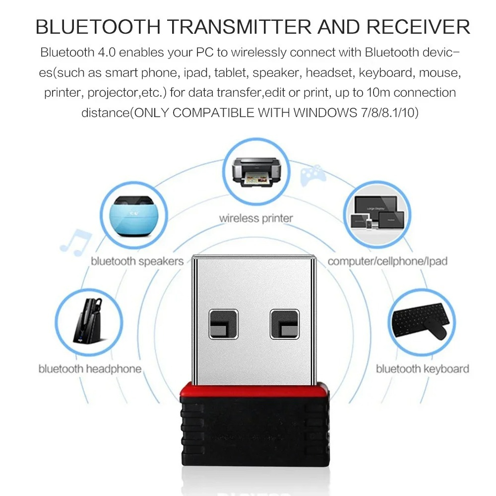 Adattatore nano usb wireless wifi bluetooth 4.0 dual network dongle ricevitore trasmettitore segnale per pc laptop