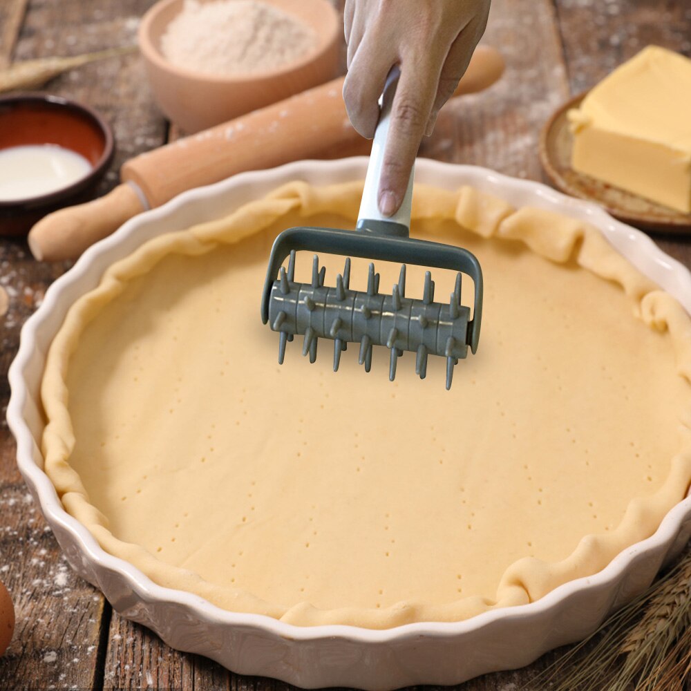 Pawaca Pizza Cookies Baking Tools DIY Needle Roller Bread Hole Punch Dough Roller Plastic Pastry Pie Pizza Needle Wheels Cutter