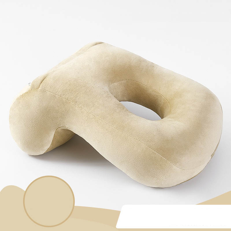 Oreiller de bureau pour la sieste et le cou, avec ajouré, pour le dos et le visage, décoration de la maison: Olive A