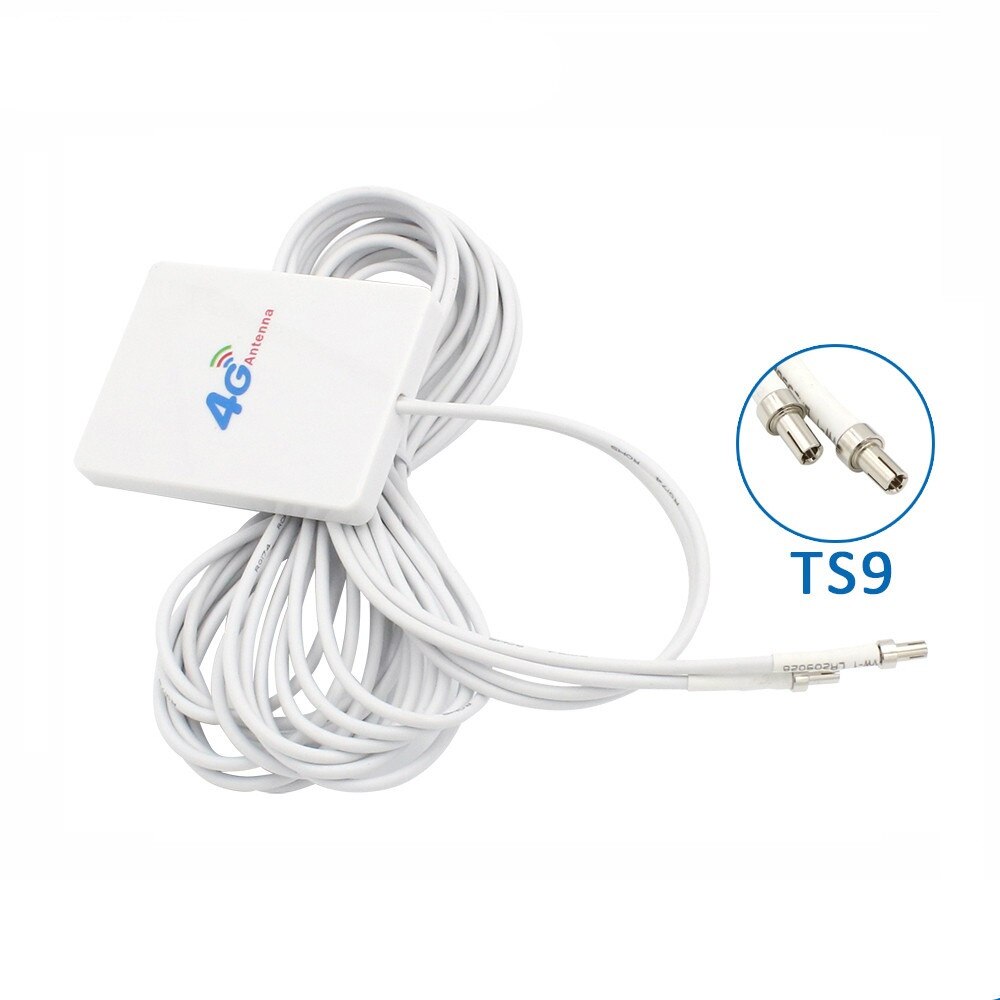 3G 4G Router Antenna Panel antenna 4g LTE Antenna with TS9 CRC9 SMA Connector 3m cable for Huawei 3G 4G LTE Router USB Modem: TS9  male