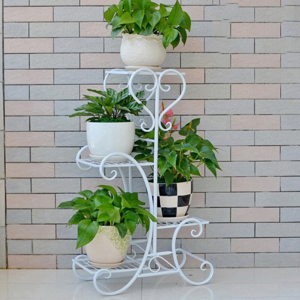 4 Tier Plant Stand Indoor Outdoor Plant Corner Shelf Flower Pot Plant Holder Planters Display Rack: Default Title