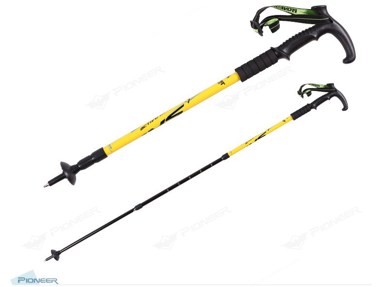 Pioneer walking poles walking sticks adjustable travel Ice ax climbing aluminum cane skiing camping telescopic walking stick